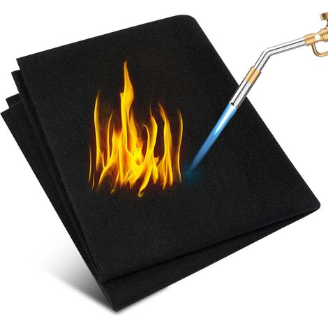 Tapis de Protection Contre Chaleur, Couverture Soudage Ignifuge Matériau résistant à la Chaleur jusqu'à 1000°C, Tapis Ignifuge pour Gril, poêle, soudage, plombiers (50 50cm) (1/5)