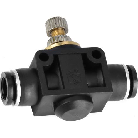 Tuyau 4/6/8 mm, régulateur de débit d'air, tube en T, raccord pneumatique, vanne de contrôle (6 mm) (1/5)