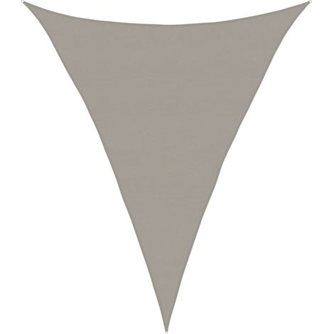 Voile d'ombrage  Voile de parasol 160 g/m² triangulaire gris clair 5x6x6 m PEHD