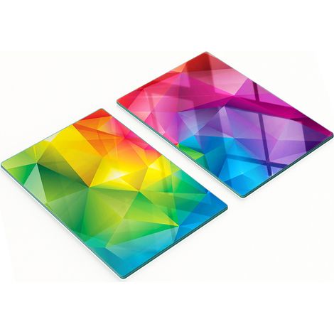 Taglieri e vassoi decorativi in vetro con motivo astratto, 2x40x52 cm (1/5)