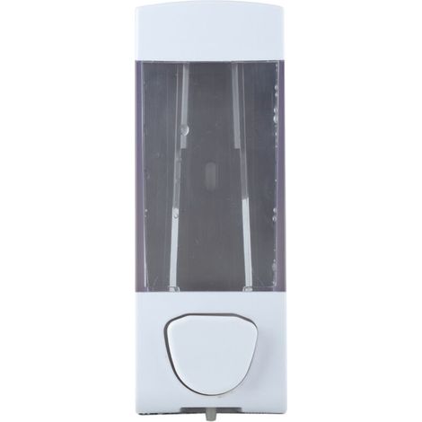 Wandmontierter Spender für Flüssigseife und Shampoo, manueller Spender aus Kunststoff für das Badezimmer, 350 ml (1/4)