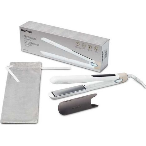 Lisseur - MEDION - MD19925 - 56 W - 5 Programme - 165 bis 210 °C - LED-Anzeige - Weiß (1/3)