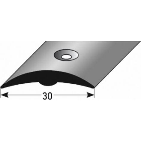 PVC-Übergangsprofil "Alvega" Übergangsleiste, 30 mm Breite, aus hartem PVC, Typ 358, gelocht-braun