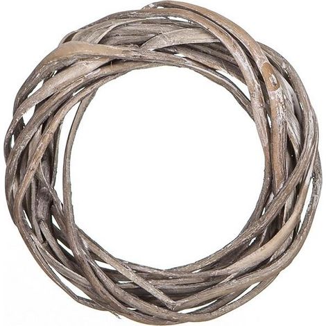 Ghirlanda di vimini grigia, 15 cm