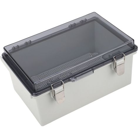 Boîte de jonction transparente étanche IP67, boîtier de distribution électrique en ABS, 290 x 190 x 140 mm (1/5)