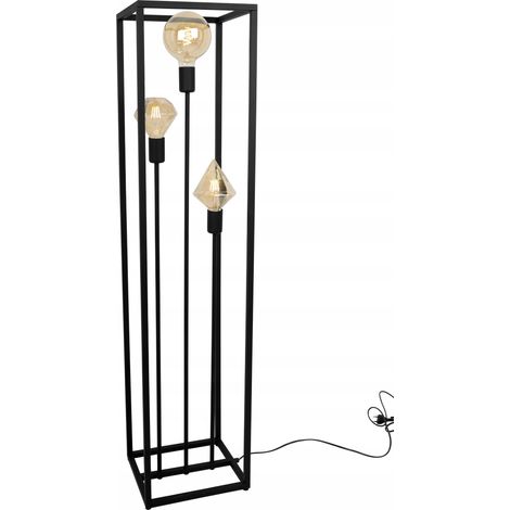 Moderne Stehlampe aus schwarzem Metall (1/5)