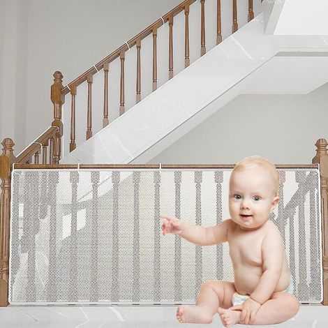 Kindersicherheitsnetz, Treppensicherheitsnetz, Balkongeländer, Sicherheitsnetz für Kinder, Babys und Haustiere, Sicherheitsnetz für Balkone und Treppen, 2 m x 79 cm