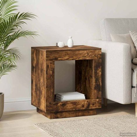 vidaXL Tavolo laterale Rovere Fumo 60 x 40 x 65 cm