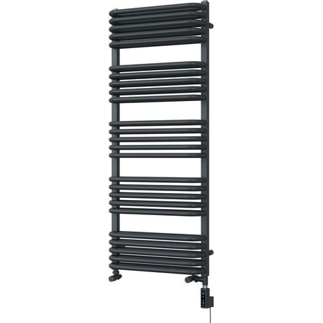 Crossmoor - Anthracite Dual Fuel Towel Rail H1269mm x W500mm Thermostatic WIFI (1/3)