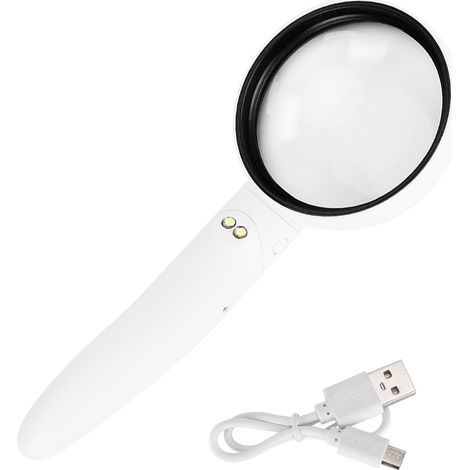 Loupe Lumineuse Rechargeable USB - Lampe Grossissante LED pour Lecture et Travail (1/5)