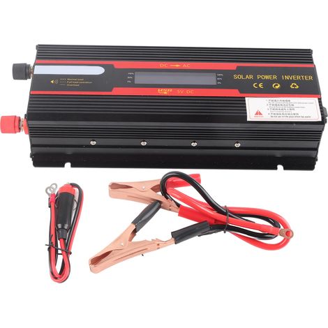Convertisseur 12V vers 220V 6000W Onde Sinusoïdale Modifiée avec Écran LCD pour Voiture (1/5)