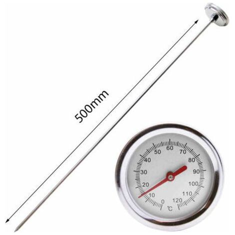 Testeur de sol pour compost avec sonde en acier inoxydable - Thermomètre pour jardin et pelouse - Composteur de jardin (1/4)