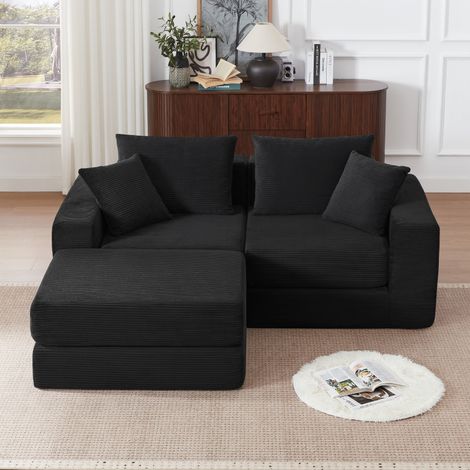 Ensemble de canapés modulables Loveeat Cloud, canapé sans structure avec base antidérapante, canapé confortable pour espaces de vie personnalisés, canapé modulable moderne (1/5)