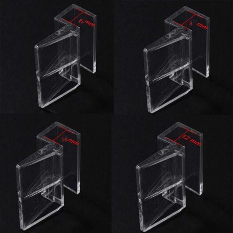 Lacalum Aquarium-Abdeckungsklammern, 8 mm, Kunststoff, für Fischtanks, Abdeckungsklammer-Halter, leicht, 8 Stück (1/4)