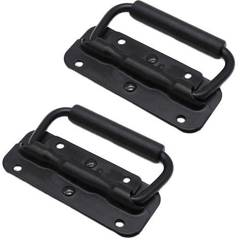 Poignées Traction d'Acier Inoxydable Boîte Poignée Levage Boîte Outils Ressort Poignée Pliante Acier Inoxydable Poignée Caisse Poignées Traction Ressort Poignées 2 Pièces（100mm）-LIAIKI (1/5)