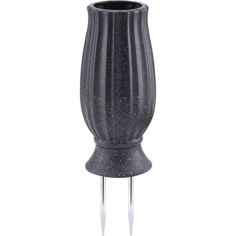 Vase funéraire de 25,4 cm avec Piquet métallique pour décoration de tombes (1/5)