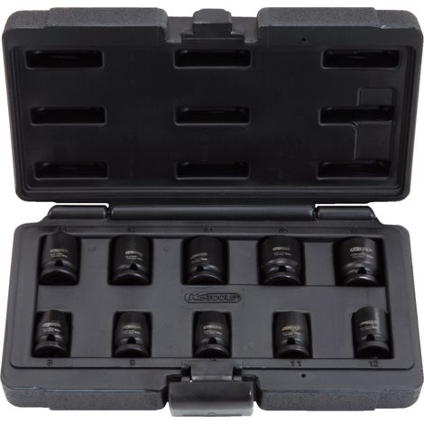 KS Tools - Jeu de douilles à chocs 12 pans courtes, 10 pièces - 515.0950 (1/5)