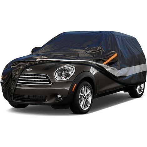10-Schicht Autoabdeckung Wasserdicht Atmungsaktiv für Mini Countryman (2010-2023) Schwarz (1/5)