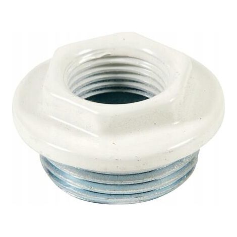 Tappo del radiatore, destro, riduttore, 1x1/2, bianco