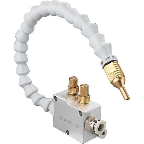 Système de lubrification et de refroidissement par brumisation pour tours CNC, fraiseuses, perceuses et machines-outils à graver, pour refroidissement de tuyaux de 8 mm sans aimant. (1/5)