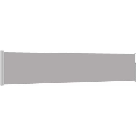 Auvent Marquise latéral rétractable de patio, Store Banne pour Jardin Balcon Terrasse, 100x500 cm Gris OIB8988E (1/5)