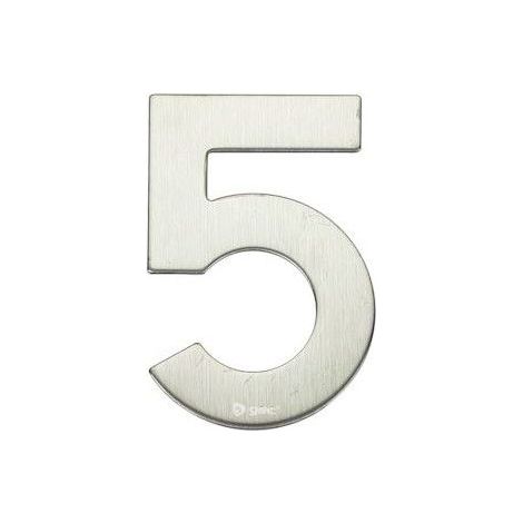 Porta numero 5 in acciaio inossidabile con adesivo GSC 003302615
