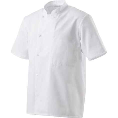 Giubbotto da cucina unisex a maniche corte Robur Inox Bianco XS