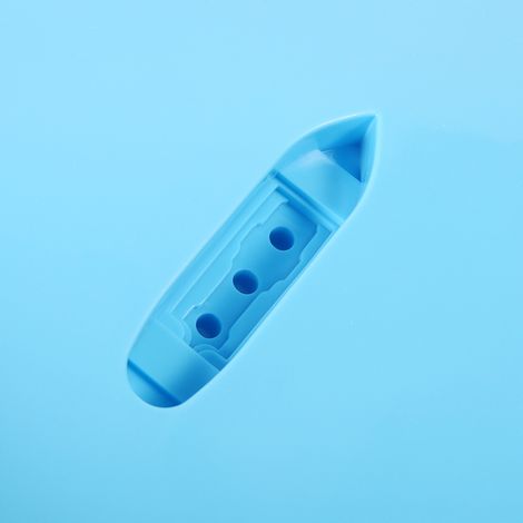 Ensemble de 3 couvercles en silicone bleus, motif bateau à vapeur, pour casseroles, mugs et tasses. (1/5)