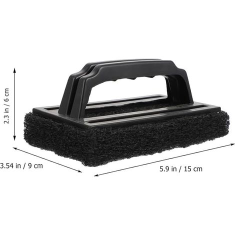 Lot de 2 accessoires de nettoyage de gril avec poignée plate pour barbecue lourd, spatule de cuisine, détergent à récurer, grille Teppanyaki, kit de nettoyage extérieur (1/5)