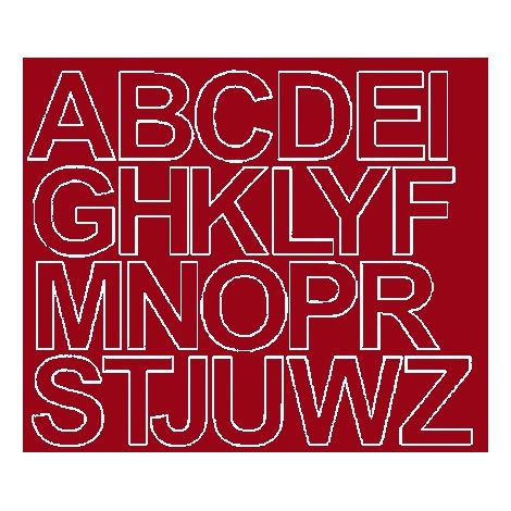 Lettere adesive autoadesive 4,5 cm rosso scuro lucido