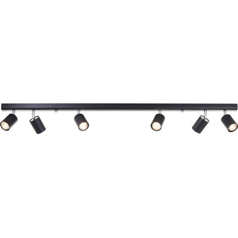 Brilliant Deckenstrahler Different Spotbalken, 119 cm, 6x GU10, schwenkbar, Metall, schwarz