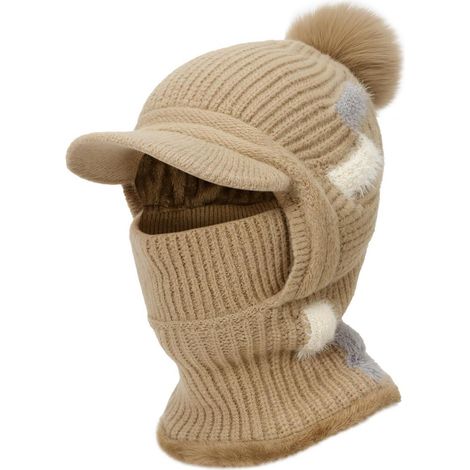 Strickmütze mit Schal und Sturmhaube für Damen, 3-in-1 Thermo-Set (1/5)