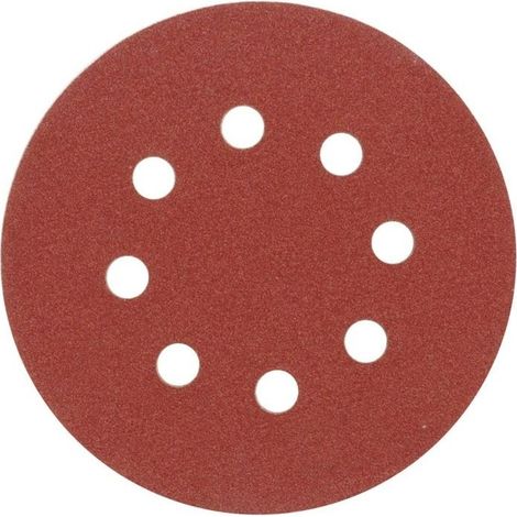 Disques abrasifs 125 mm, p220, avec 8 trous, jeu 5p.