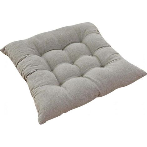 Chair Cushions 40 x 40 x 8 cm, Garden Chair Cushion, Thick Cushion, Cotton Cushion, for Balcony Sofa or Patio Indoor and Outdoor, Light Grey, Set of 2 (1/5)
