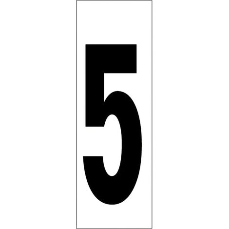Numéro adhésif 46x140 mm. n ° 5 (1/3)