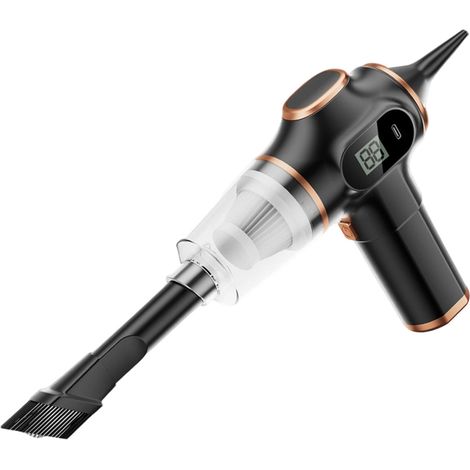 Aspirateur Portable Sans Fil - 15000 Pa - 30 Min Autonomie - Écran LCD - 2 en 1 Aspiration/Soufflage - Pour Voiture Maison Bureau Canapé Clavier - 1 Pièce (1/5)