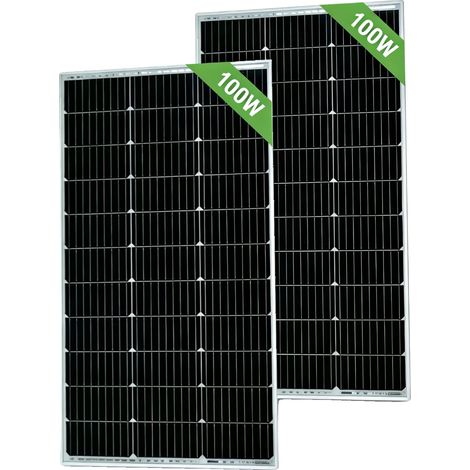 Panneau Solaire, Haute Efficacité, Construction Durable, 2pcs 100w panneau (1/2)
