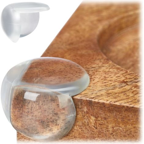 Lot de 24 protections d'angles et de bords pour meubles, en PVC, antichoc et transparentes. (1/4)