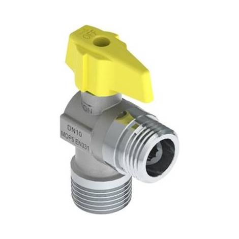 VALVOLA A SFERA PER GAS ANGOLO MM Misura: 1/2"  DN 10