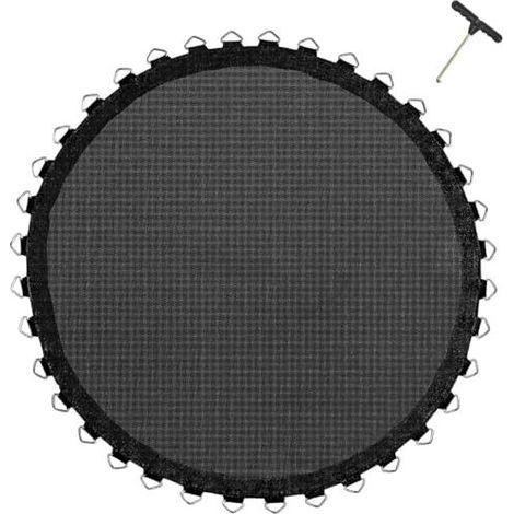 Tapis de saut rechange pour trampoline Ø 305 cm avec œillets 60/64. extracteur ressort et boucles fixation cousues à 8 plis. compatible ressorts 14 - 305cm 60 Rings For 14cm Spring (1/5)