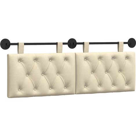 Maison Exclusive - Tête de lit suspendue Crème Tissu (1/5)