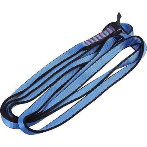Sangle plate de portage pour l'escalade et l'alpinisme (120 cm, bleue)
