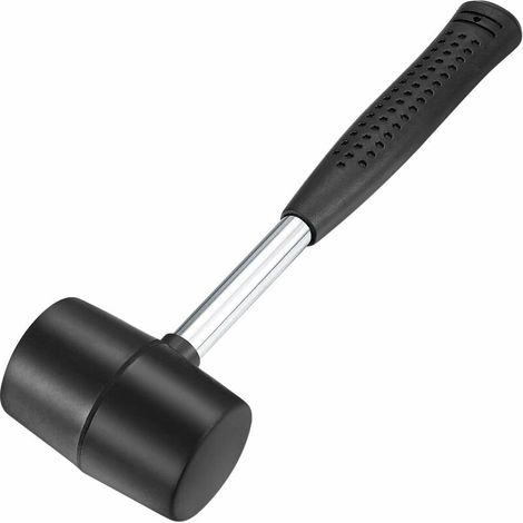 DEESSE SHOP - Marteau maillet en caoutchouc, marteau à tête morte en caoutchouc noir avec tube en acier inoxydable, adapté aux travaux de bricolage, outils à main (1/5)