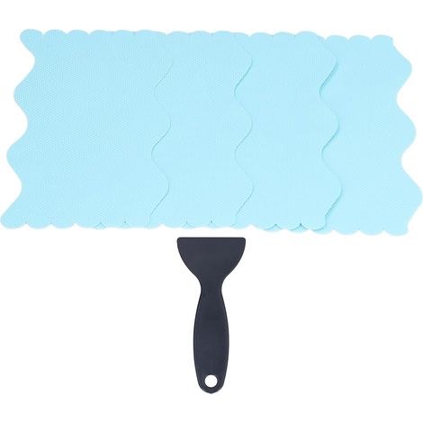 Bande De Baignoire 4 Pièces, Autocollants De Douche Auto-adhésifs Imperméables avec Grattoir pour Escaliers Cuisine Salle De Bain Sol (1/5)
