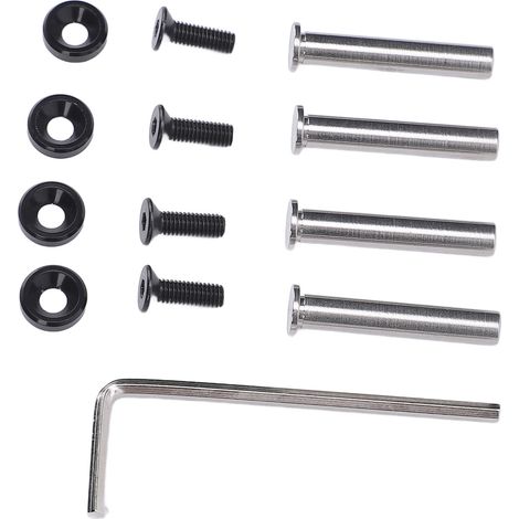 Vis de fixation pour ventilateur de boîtier PC, anodisation couleur, en acier inoxydable, kit de vis avec rondelles noires. (1/5)