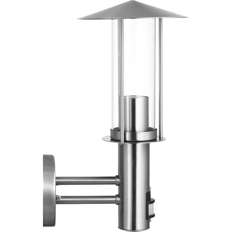 Lampada da parete per esterni Lampada da balcone da giardino Lampada da terra in vetro in acciaio inossidabile Rilevatore di movimento in un set con lampadine a LED (1/4)