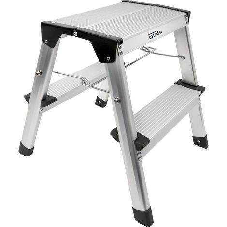 Güde Aluminium Trittleiter GAT 2S, 2-stufig,150 kg belastbar