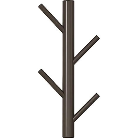 Wooden Wall Mounted Coat Rack Tree Branch Wall Hanging Modern Vertical Wall Mounted Hat Rack Decorative Coffee Color (1/5)