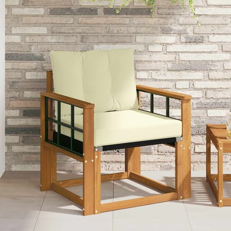 Outdoor-Sofagarnitur Massives Akazienholz und Textilene