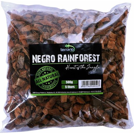 Terrario Nero Foresta Pluviale 5l 500g - substrato di scaglie di cocco (1/5)